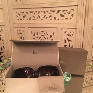 Blue Christain Dior Oversized Square Sunglasses